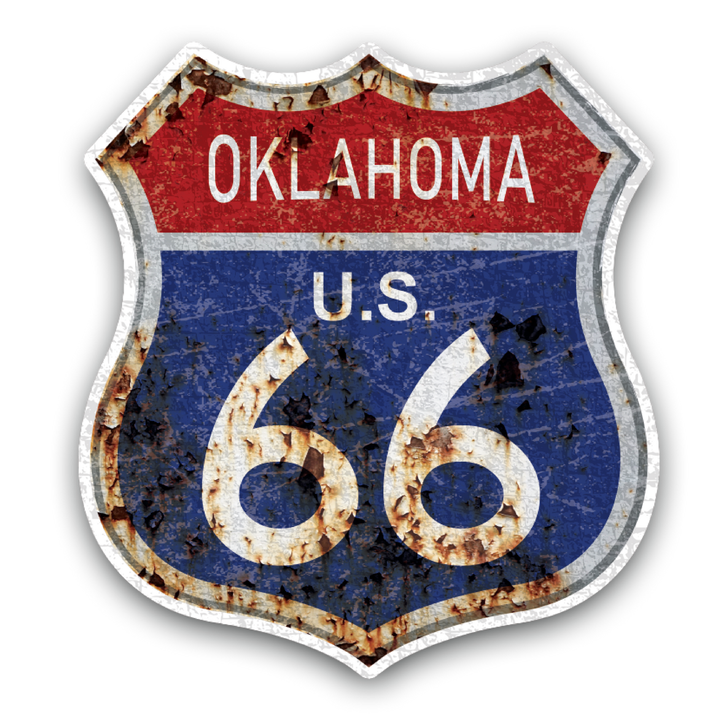 "close up image, Oklahoma Route 66 Short Sleeve T-Shirt"