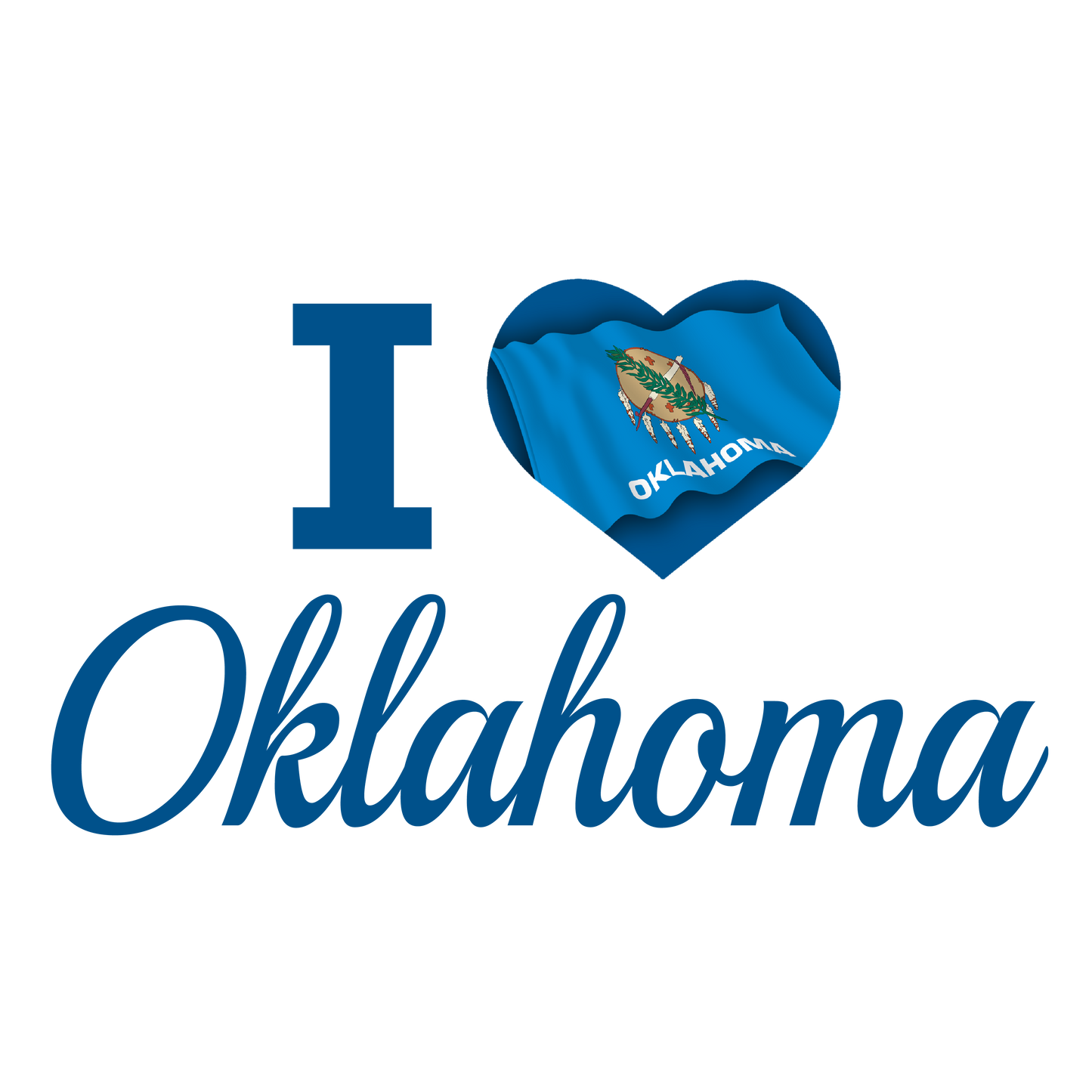 "close up image, I Love Oklahoma Short Sleeve T-Shirt"