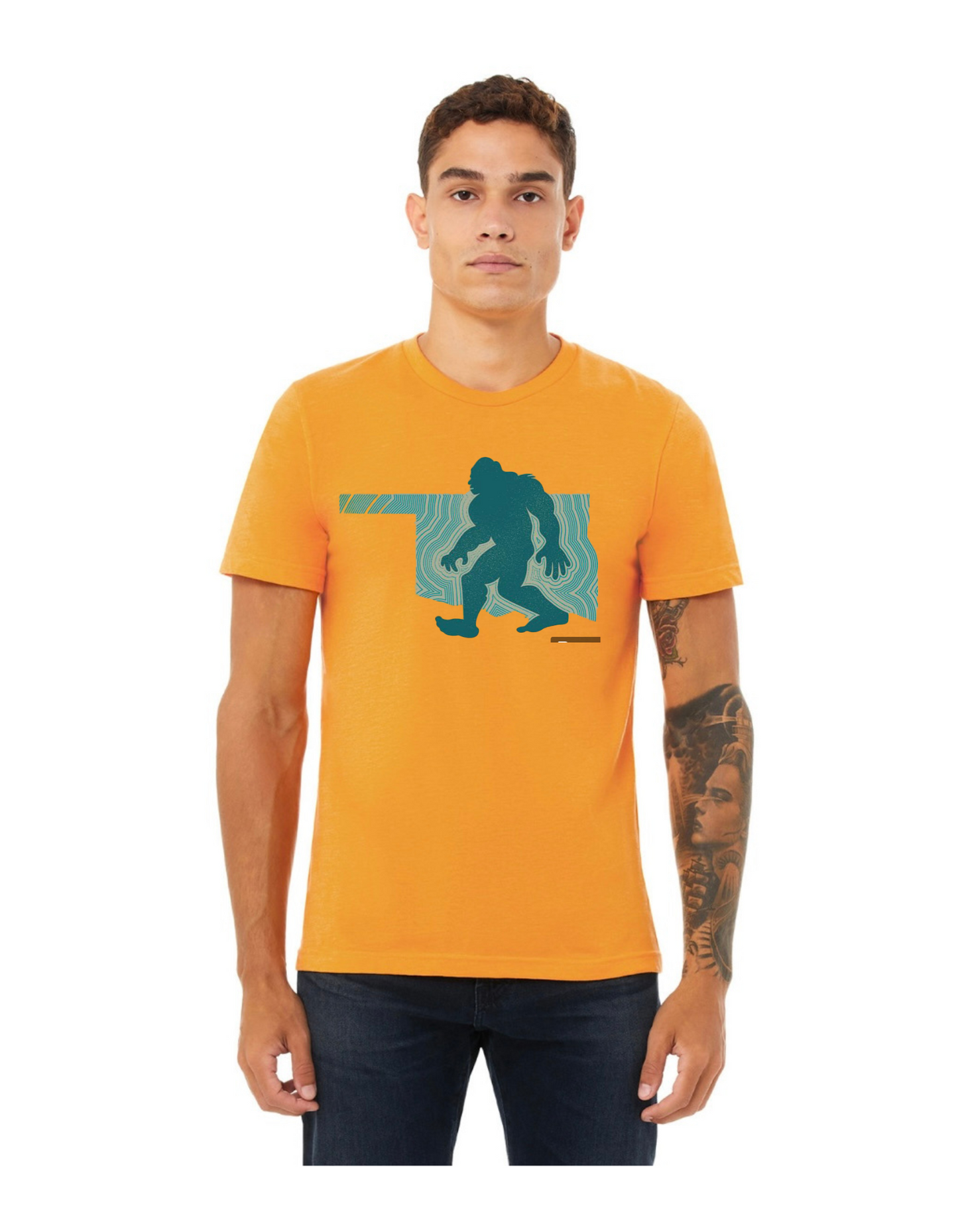 "close up image, Oklahoma Bigfoot Short Sleeve T-Shirt"