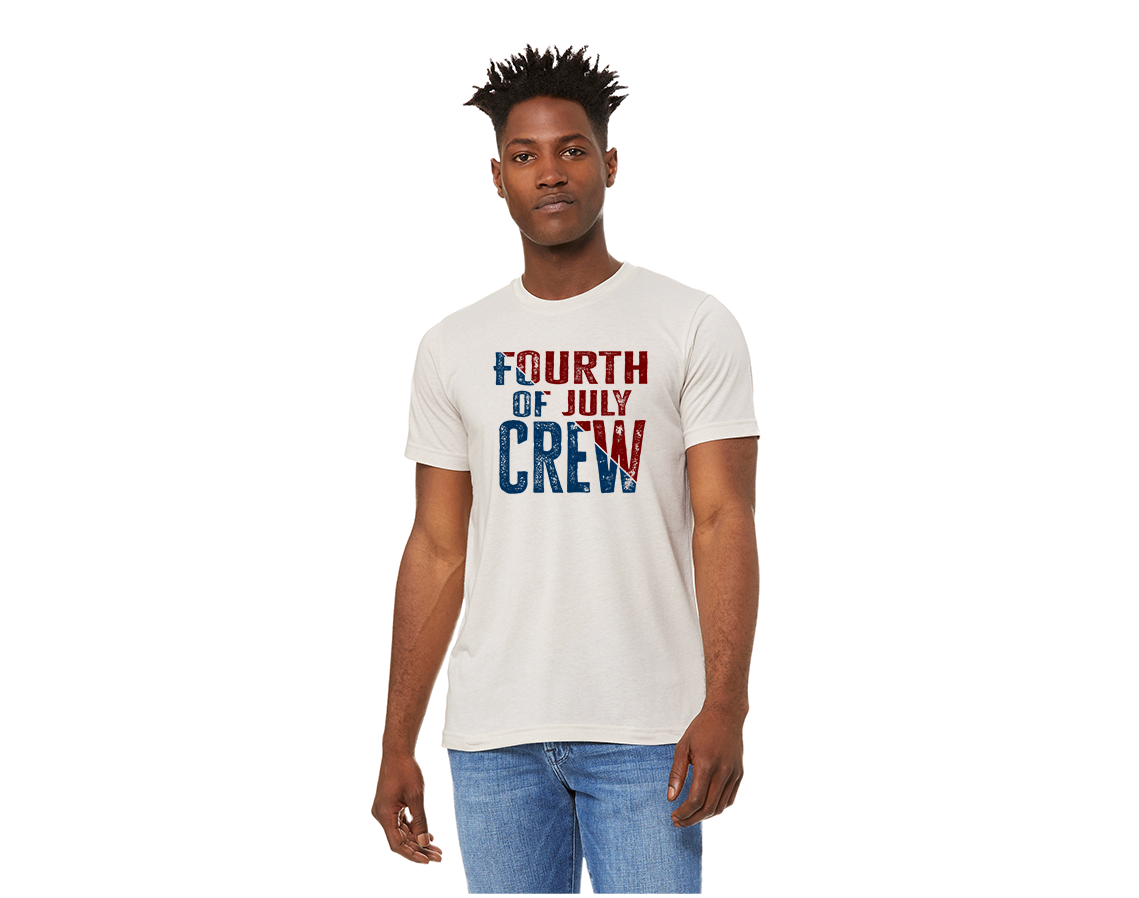 "close up image, Fourth of July Crew T-Shirt"