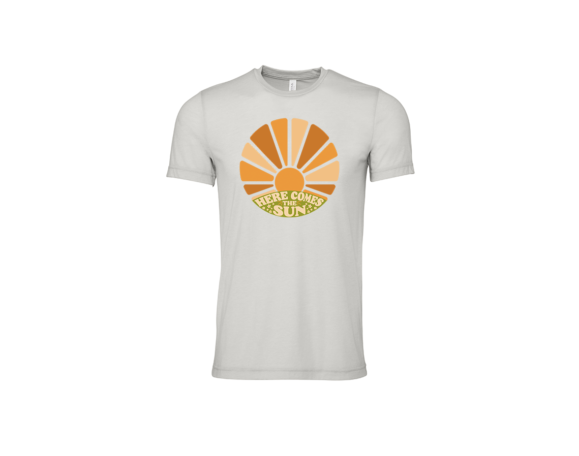 "close up image, Here Comes The Sun T-Shirt"