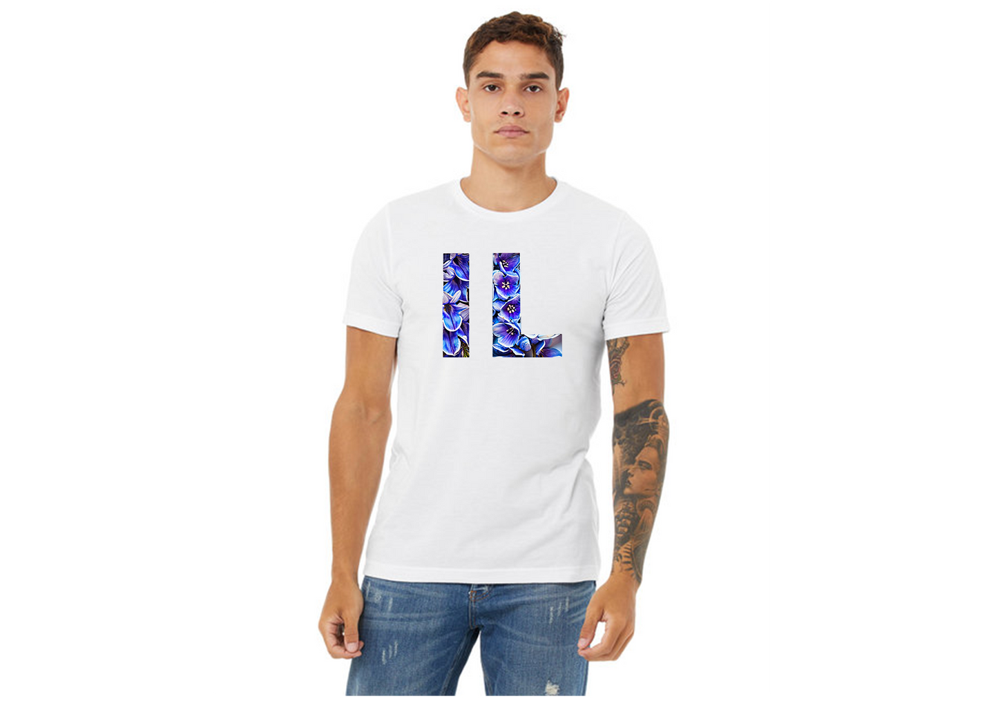 "close up image, Illinois IL State T-Shirt"