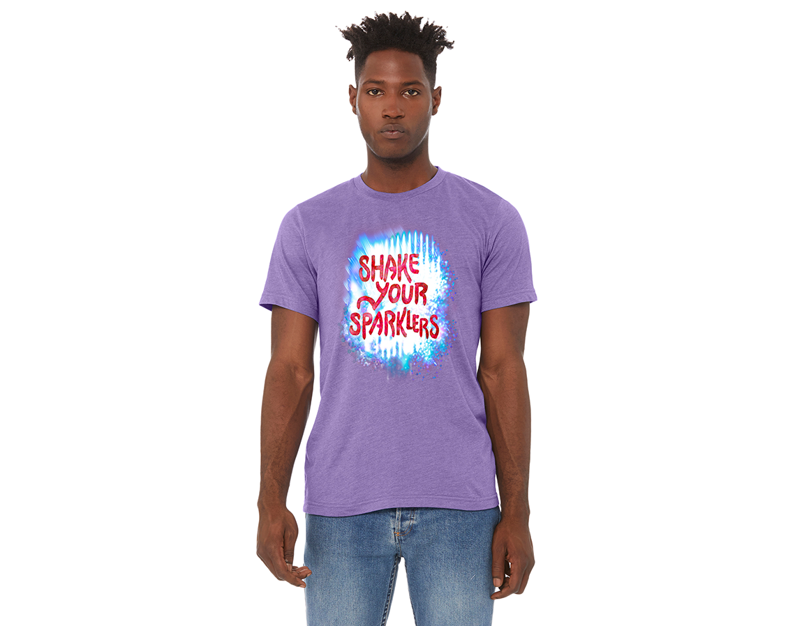 "close up image, Shake Your Sparkler T-Shirt"