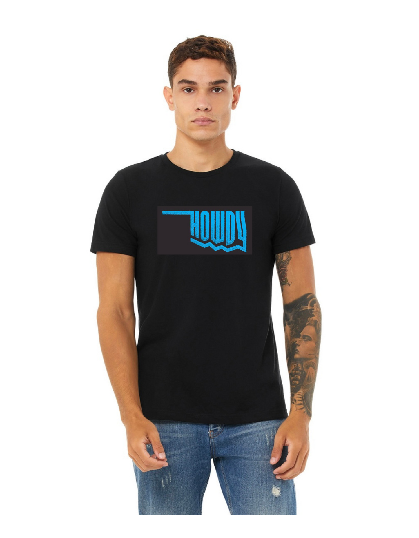 "close up image, Oklahoma Howdy Short Sleeve T-Shirt"