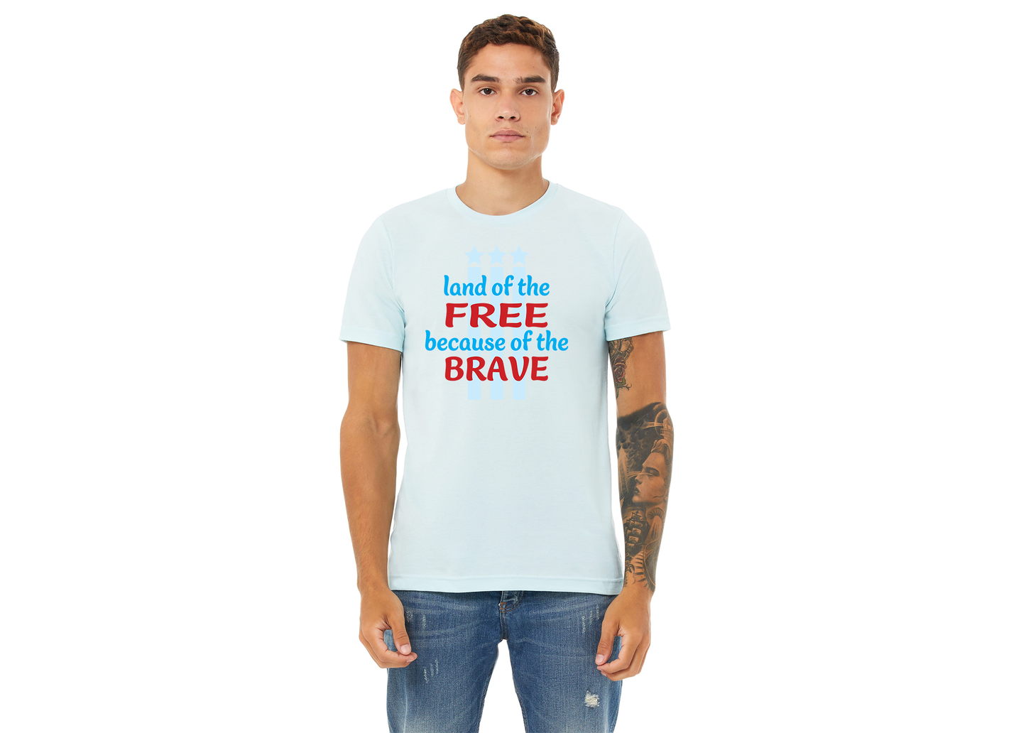 "close up image, Because of the Brave T-Shirt"