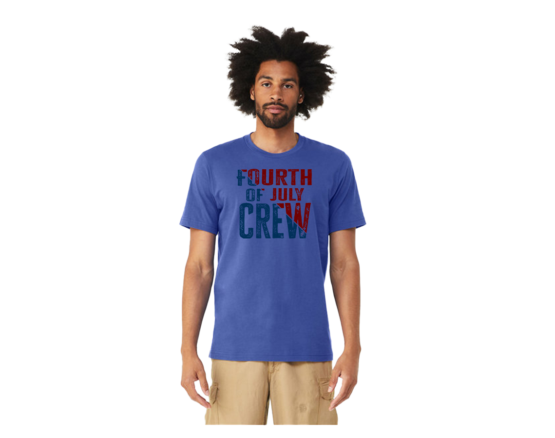 "close up image, Fourth of July Crew T-Shirt"
