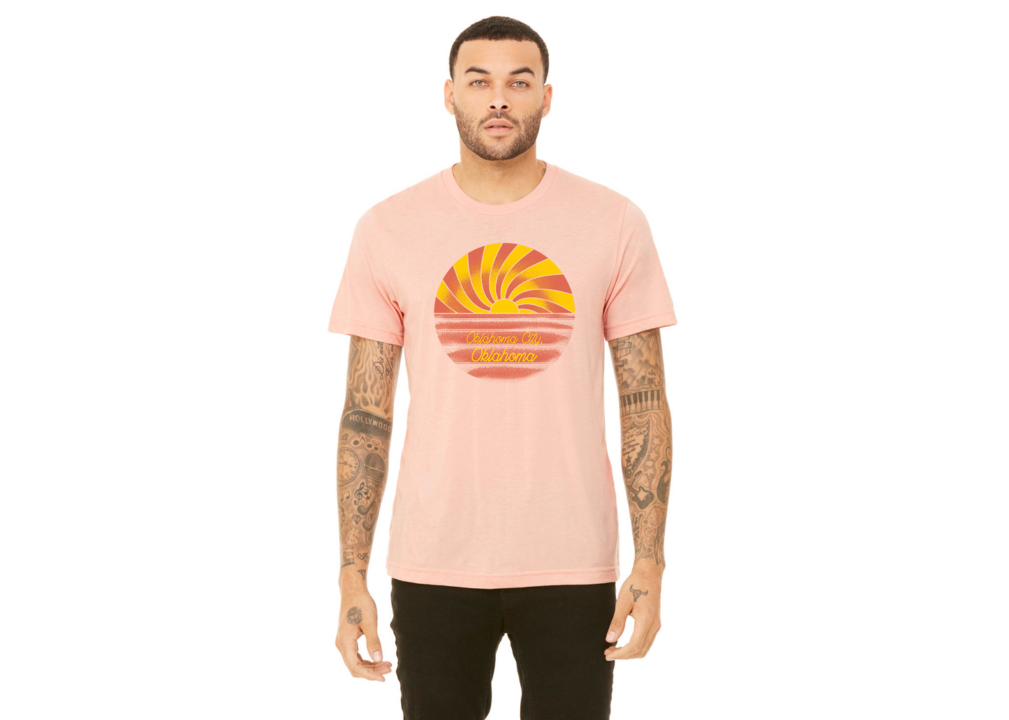 "close up image, Oklahoma Sunset Short Sleeve T-Shirt"