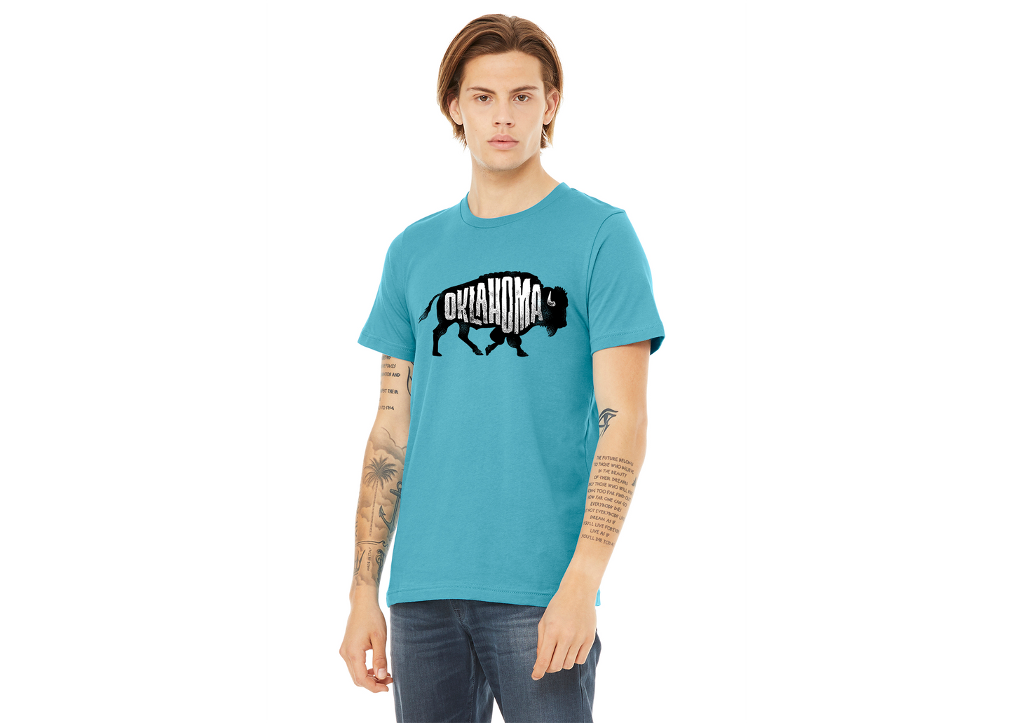"close up image, Oklahoma Bison Short Sleeve T-Shirt"