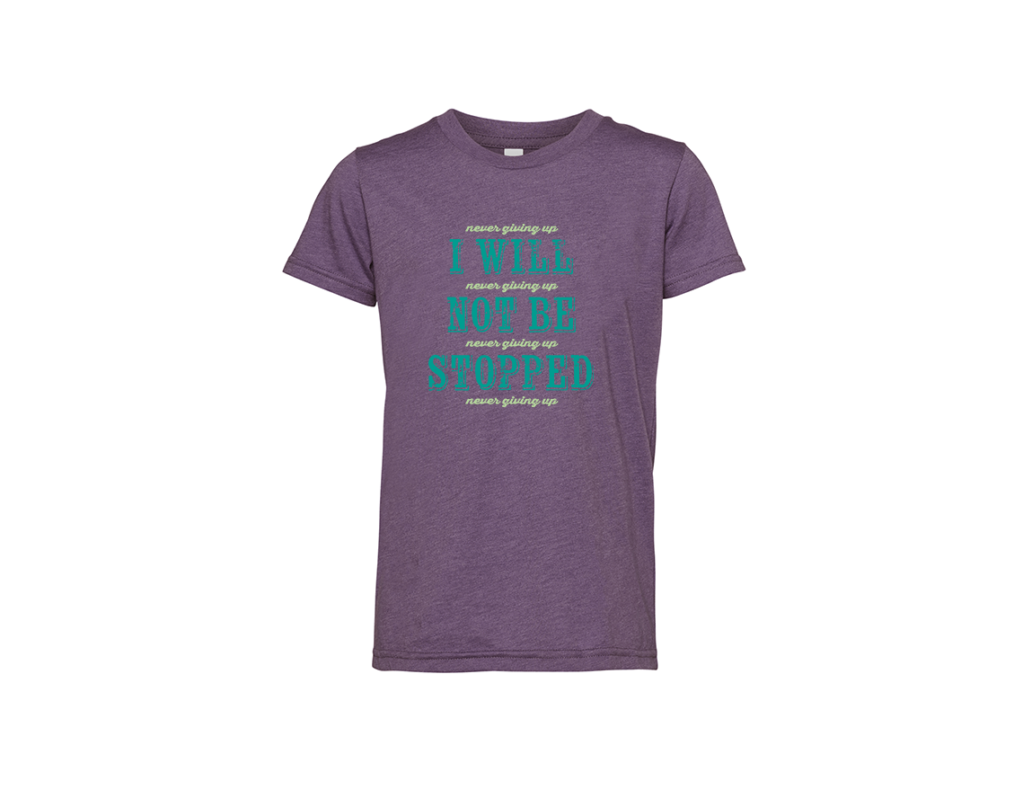 "close up image, I Will Not Be Stopped T-Shirt"