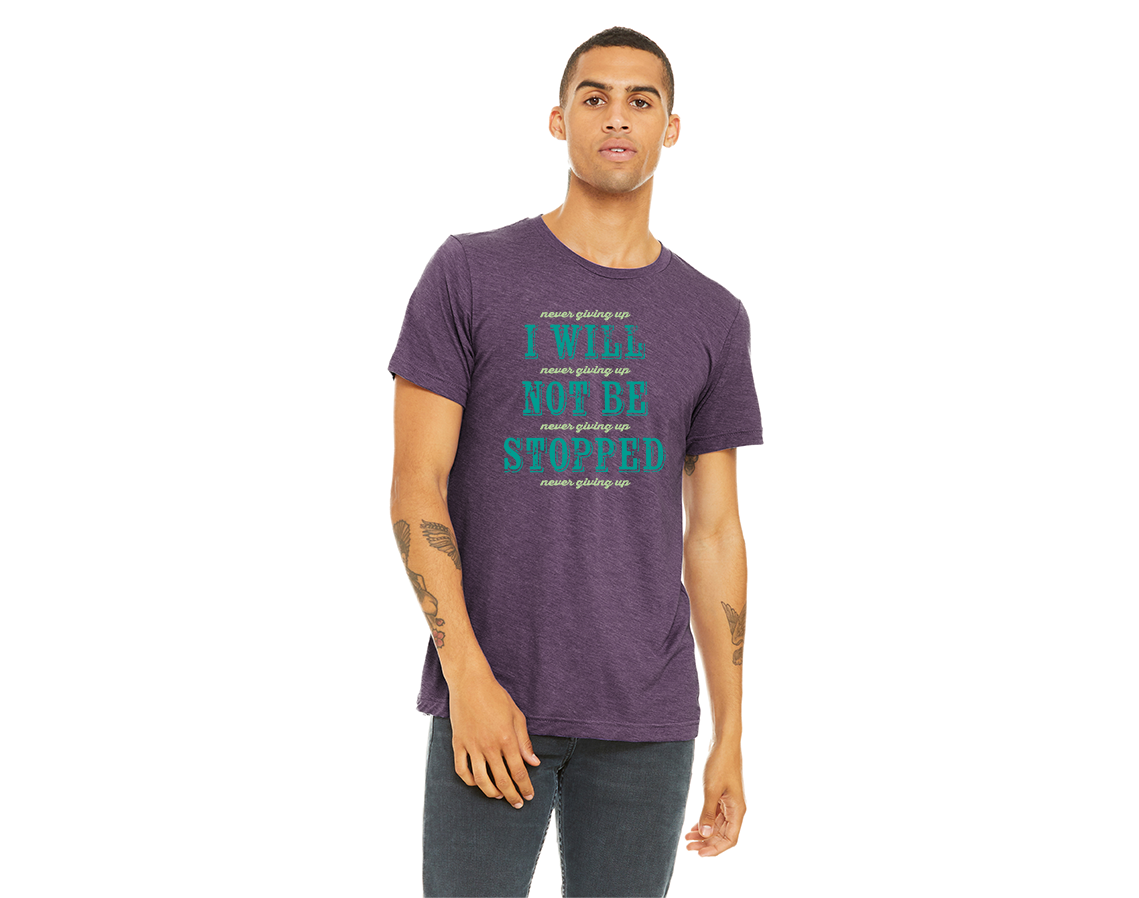 "close up image, I Will Not Be Stopped T-Shirt"