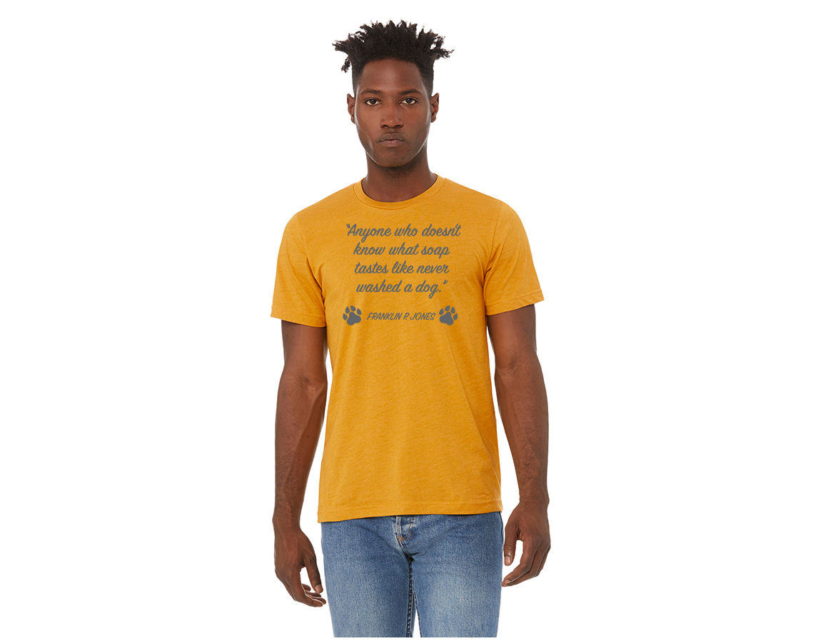 'close up image, Soap Tastes Like Dog Short Sleeve T-Shirt"