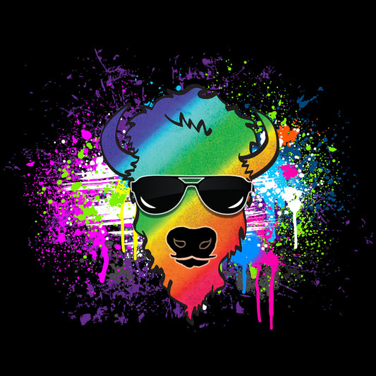 Bison Threads logo with a splash in the background