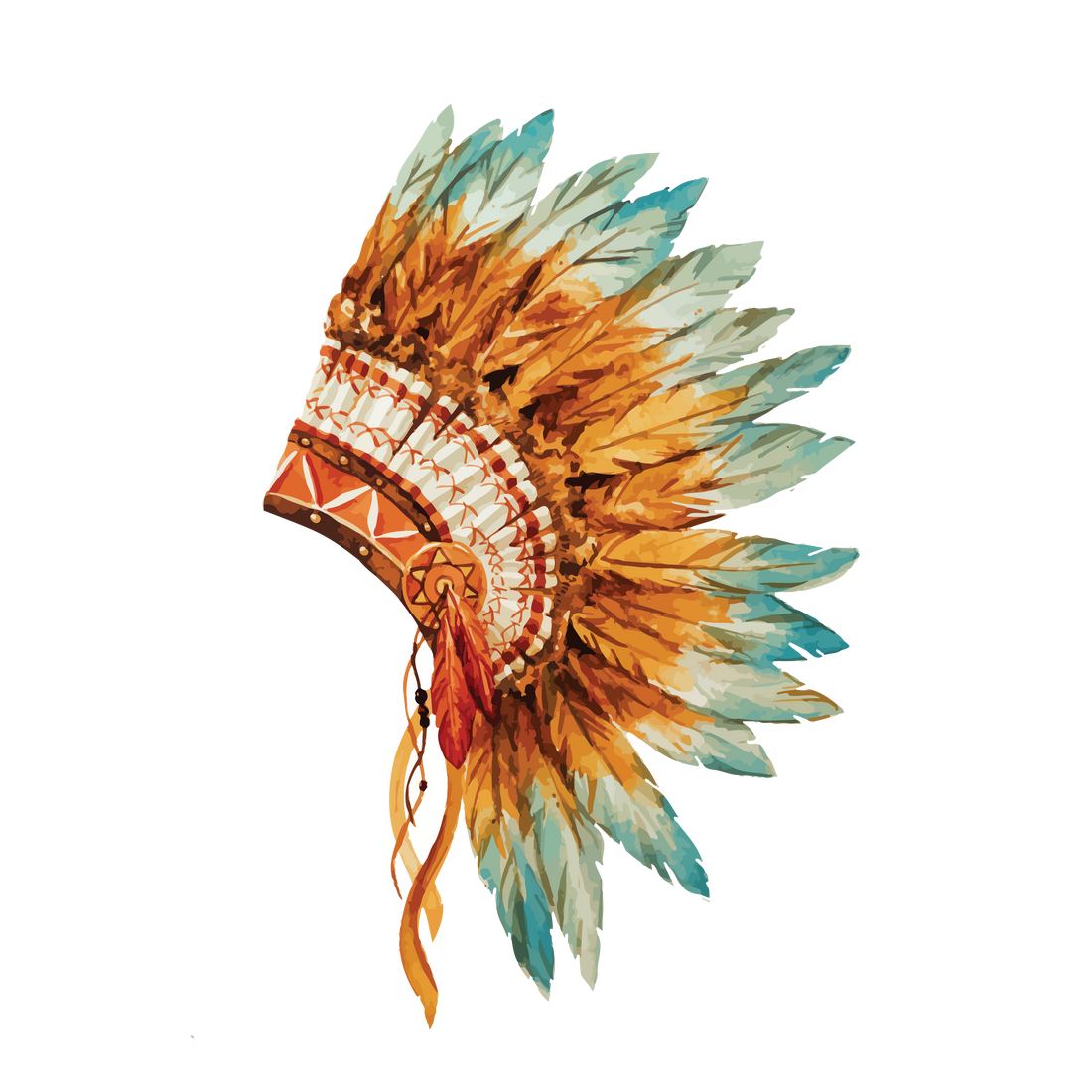 Indian Headdress design by Bison Threads