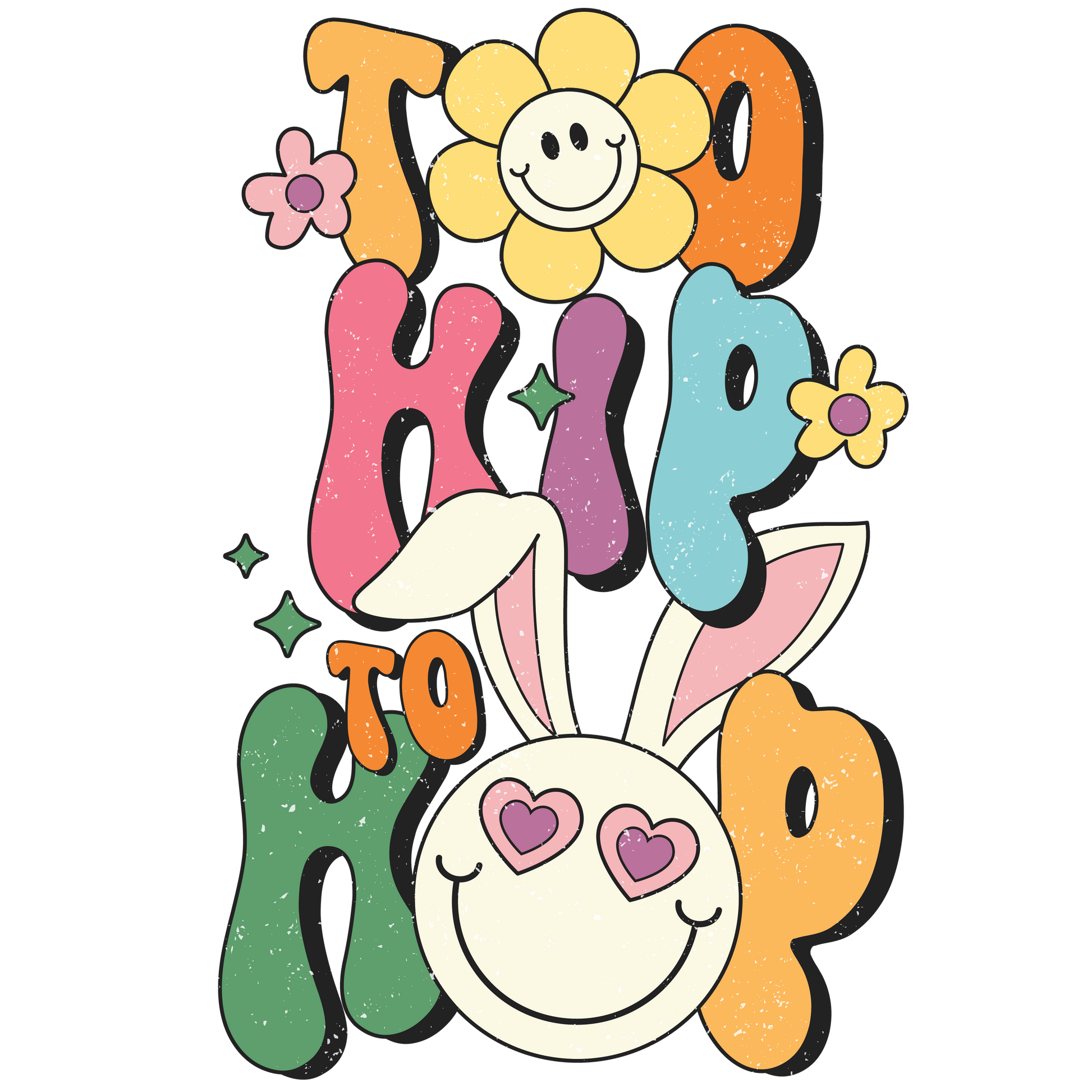 "close up image, Two Hip 2 Hop Easter T-Shirt"