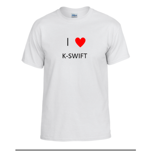 "close up image, Love K-Swift Short Sleeve T-Shirt"