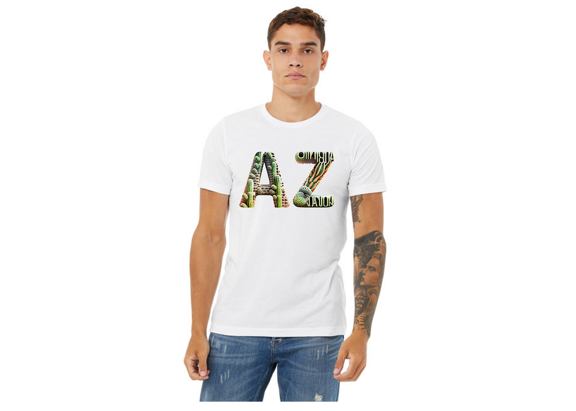 "close up image, Arizonia AZ State T-Shirt"