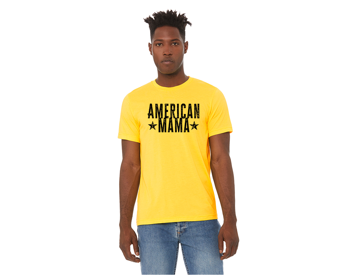 "close up image, American Mama T-Shirt"