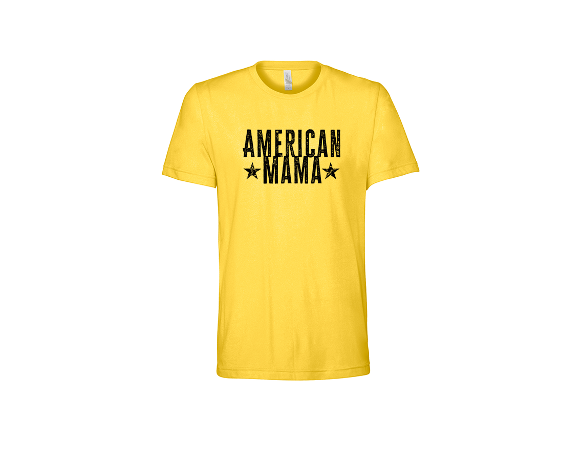 "close up image, American Mama T-Shirt"