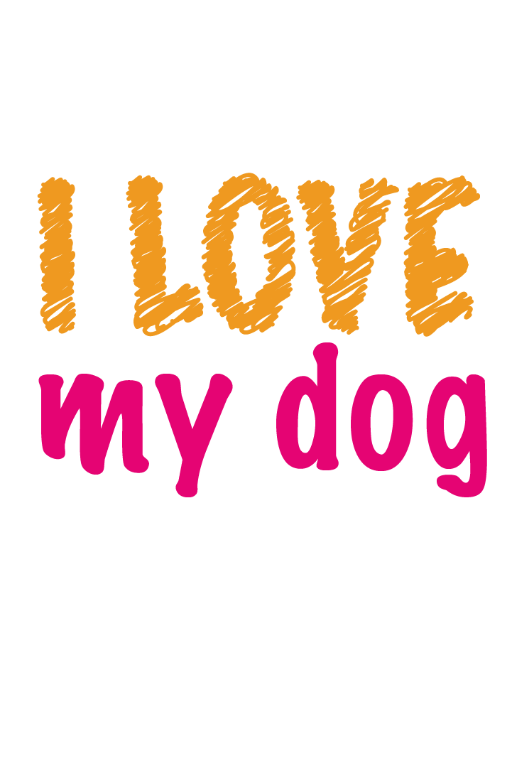 "close up image, I Love My Dog Short Sleeve T-Shirt"