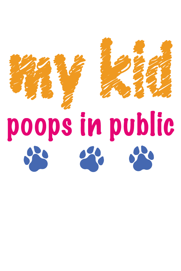 "close up image, My Kids Poop Short Sleeve T-Shirt"