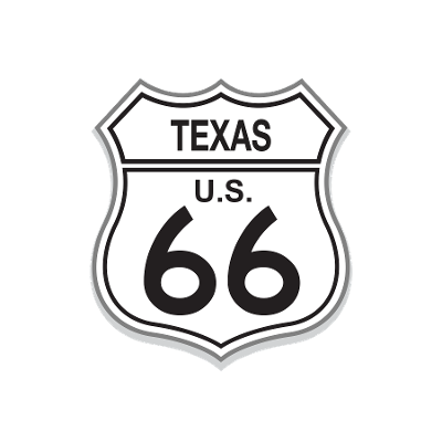 "close up image, Classic Route 66 Texas Short Sleeve T-Shirt"