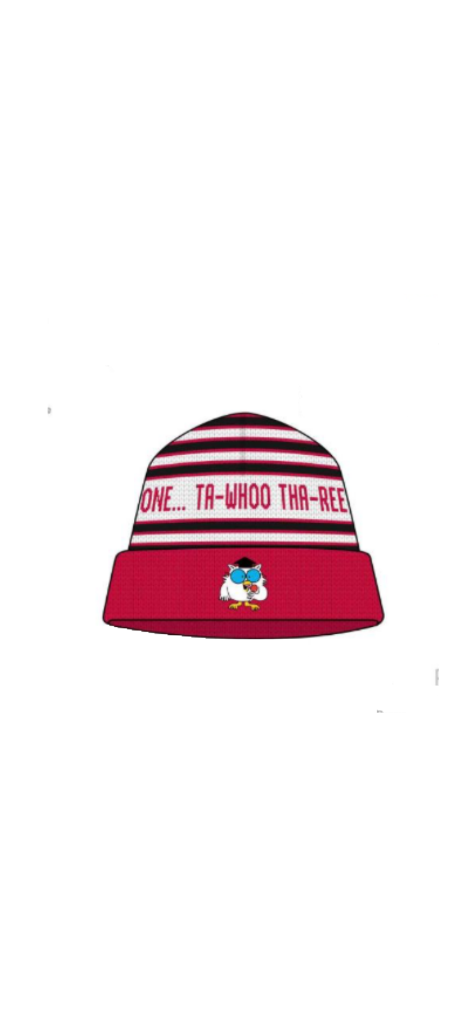 "close up image, Mr. Owl Tootsie Pop Beanie"