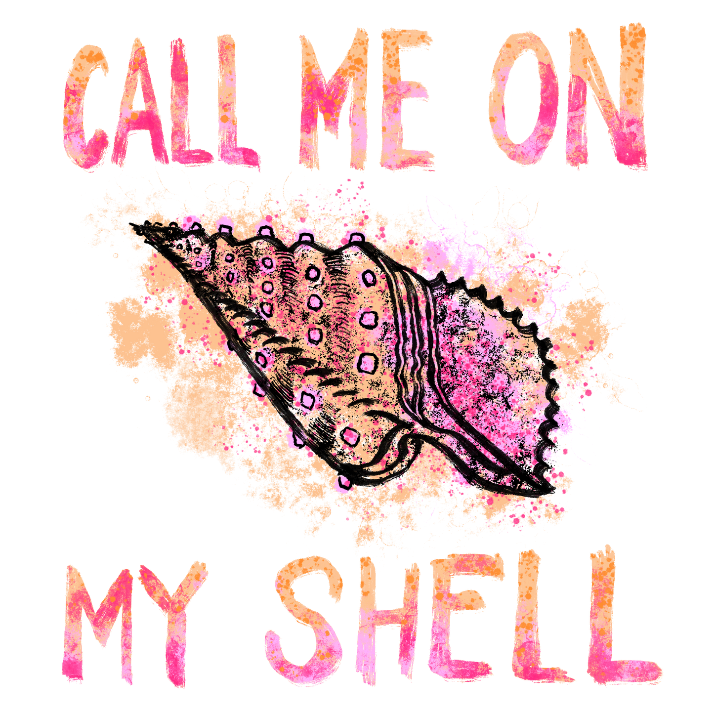 "close up image, Call Me On My Shell T-Shirt"