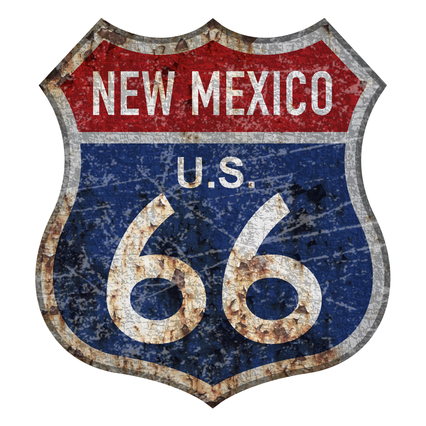 "close up image, New Mexico Route 66 Short Sleeve T-Shirt"