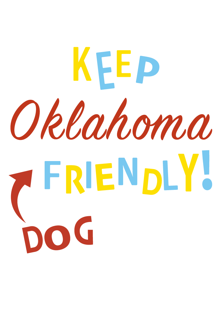 "close up image, Keep OKLAHOMA Dog Friendly T-Shirt"