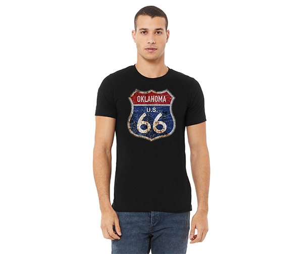"close up image, Oklahoma Route 66 Short Sleeve T-Shirt"
