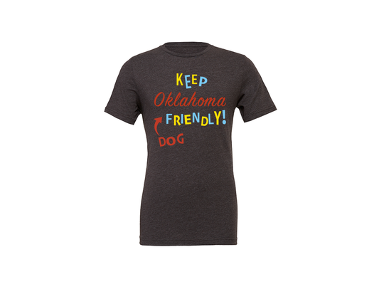 "close up image, Keep OKLAHOMA Dog Friendly T-Shirt"