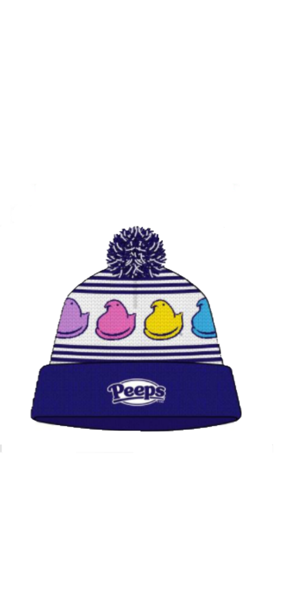 "close up image, Peeps Beanie"