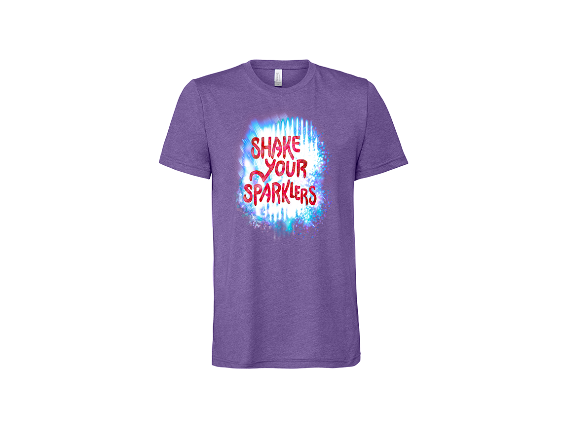 "close up image, Shake Your Sparkler T-Shirt"