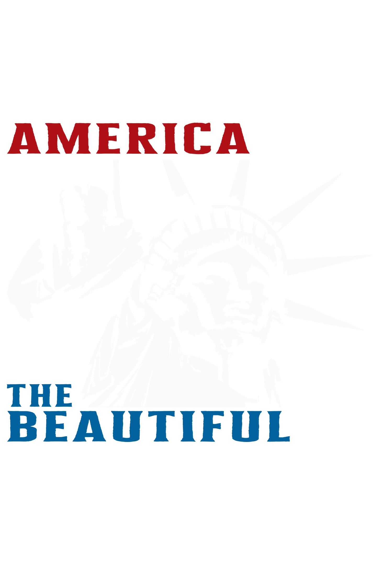 "close up image, America The Beautiful T-Shirt"