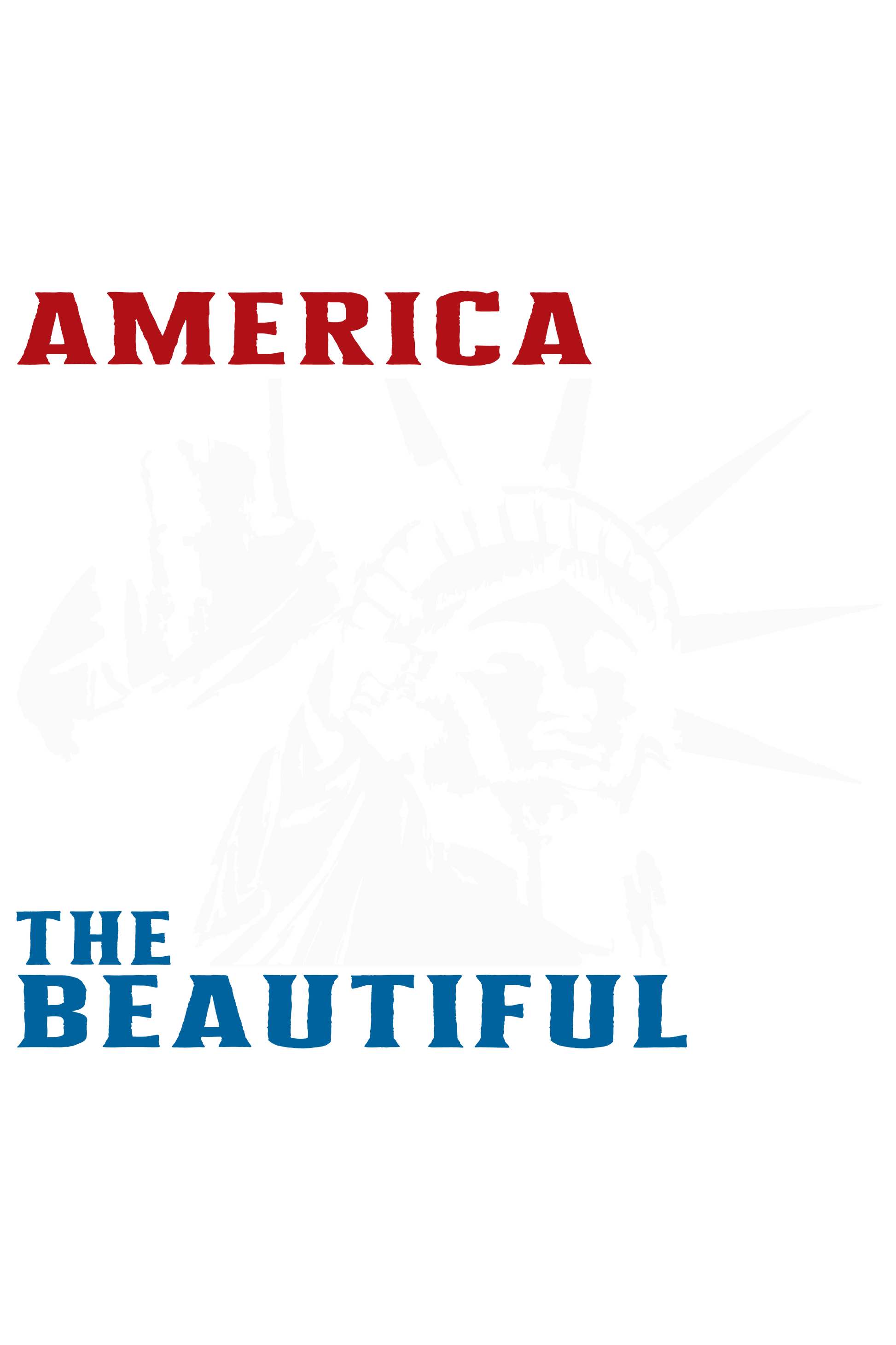 "close up image, America The Beautiful T-Shirt"