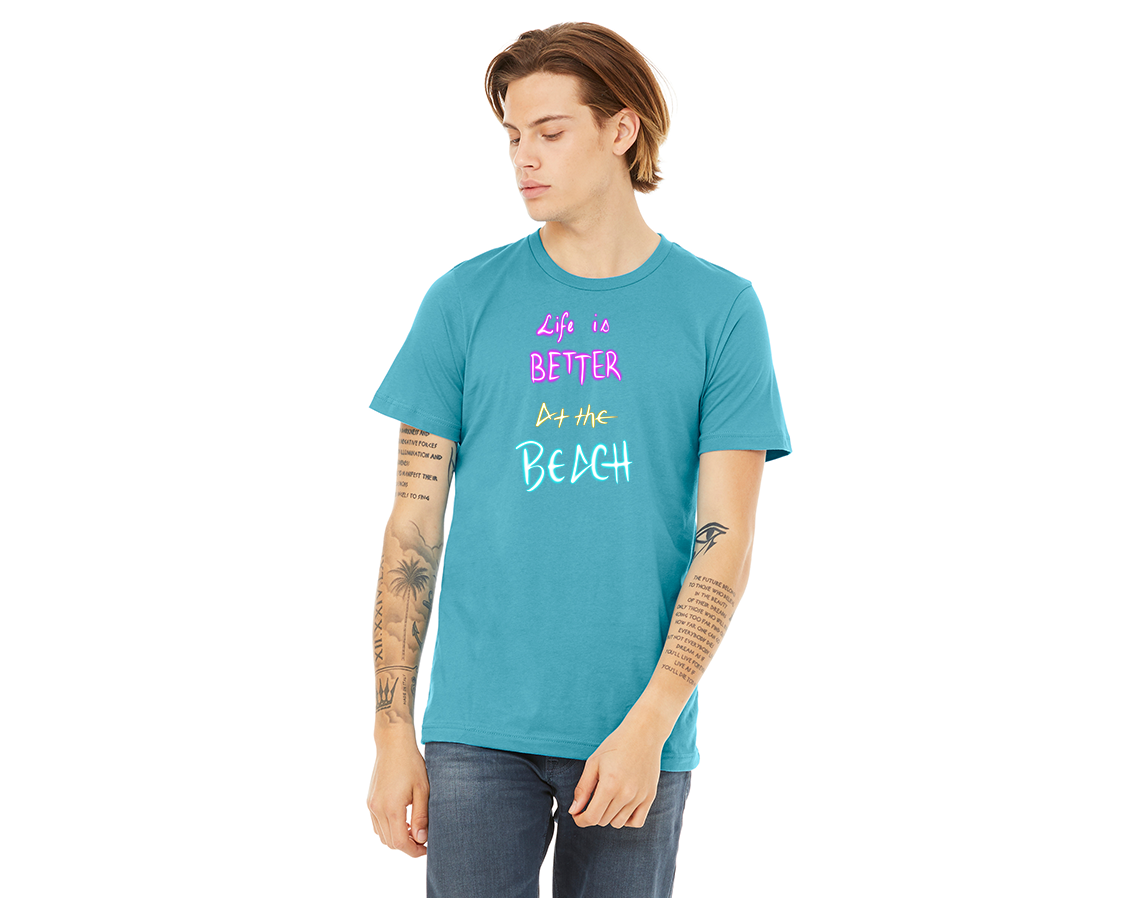 "close up image, Life Is Better At The Beach T-Shirt"