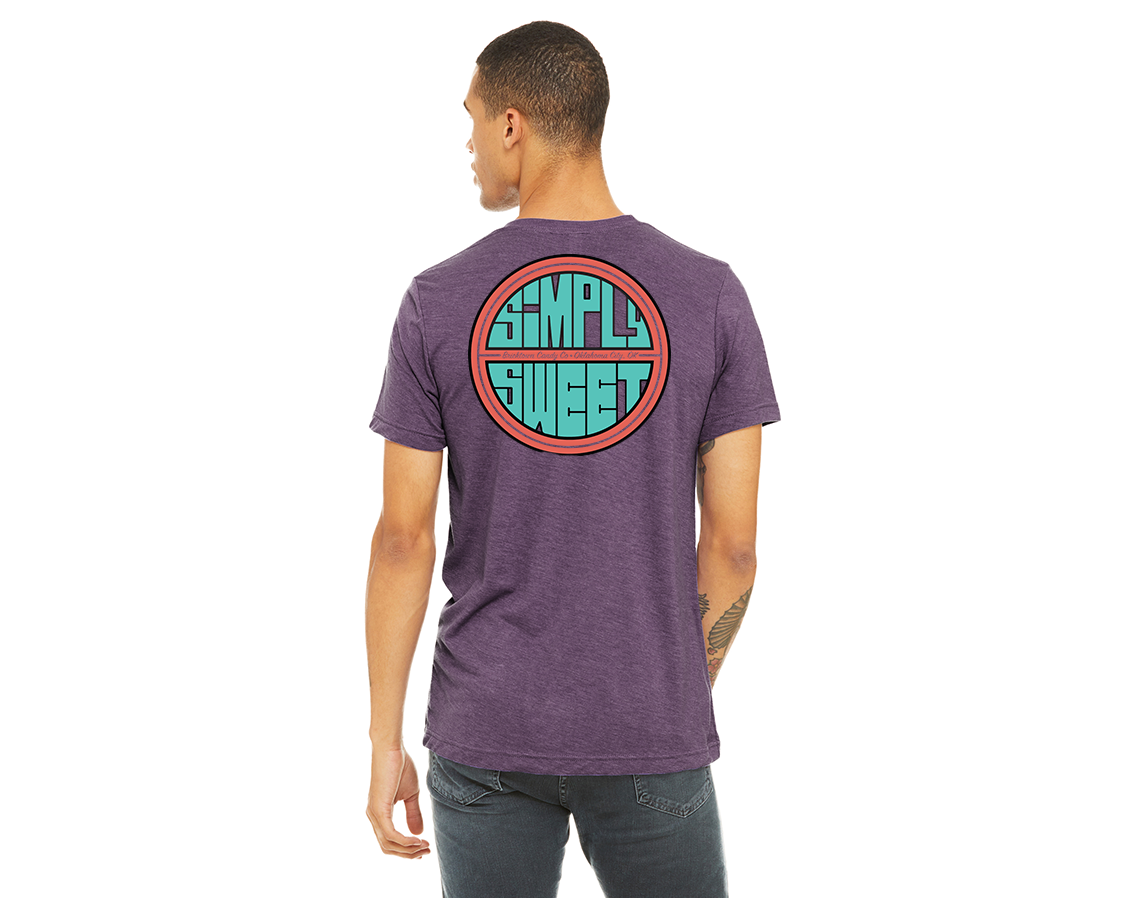 "close up image, Simply Sweet Purple Short Sleeve T-Shirt"