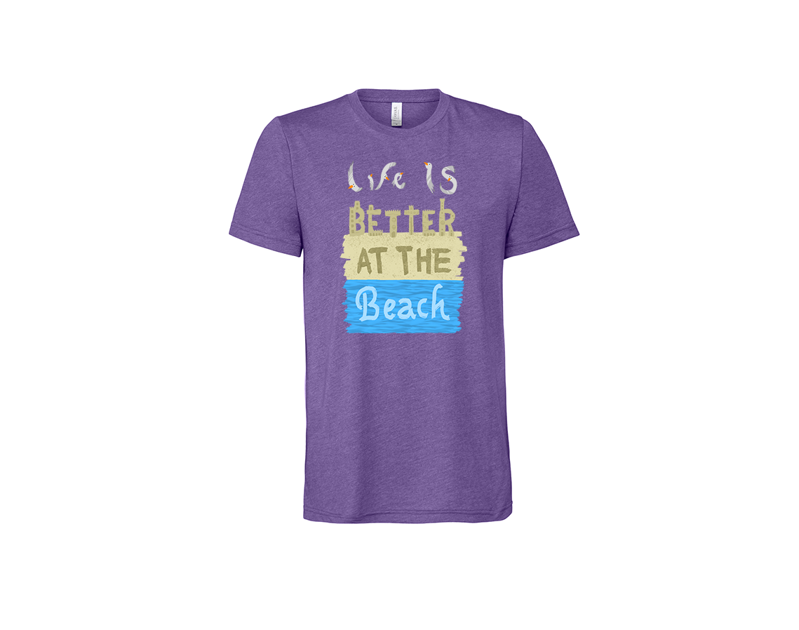 "close up image, Life Is Better At The Beach Summer T-Shirt"