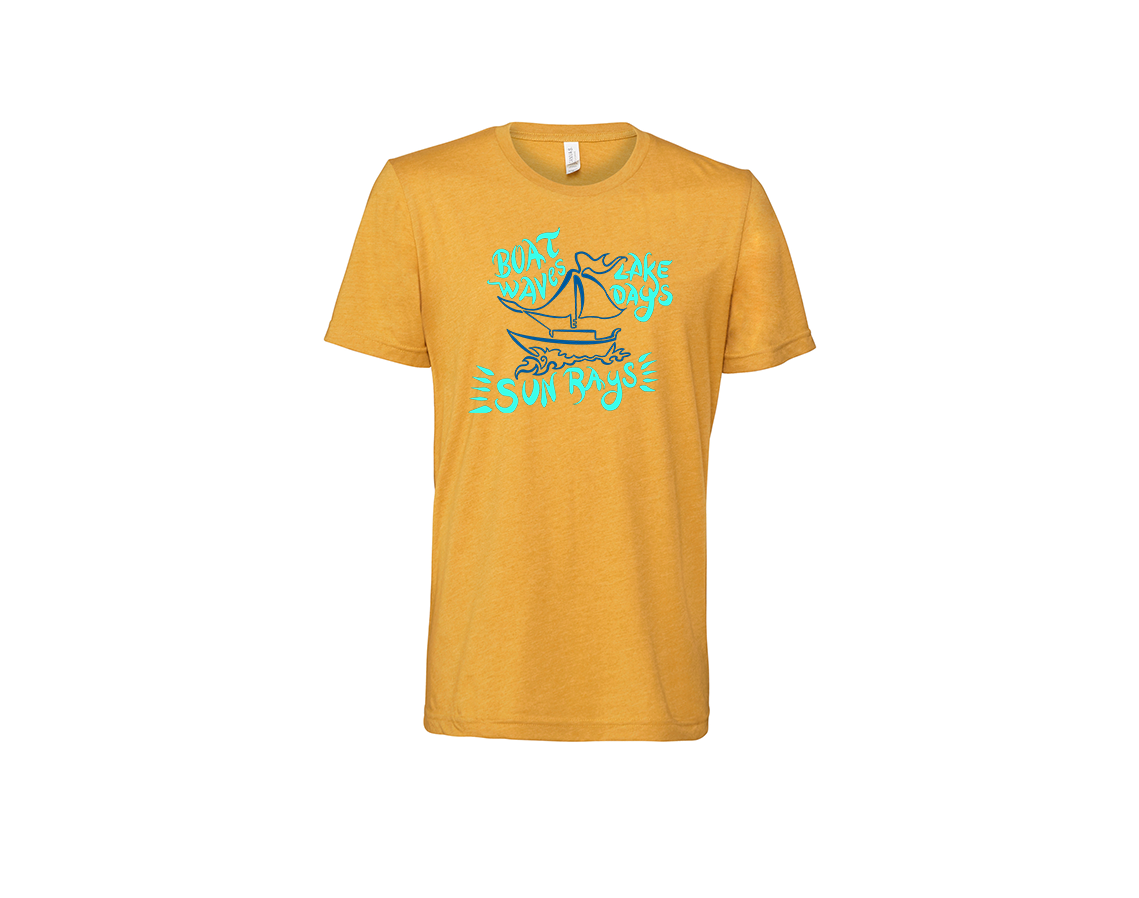 "close up image, Boat Waves, Lake Days & Sun Rays T-Shirt"