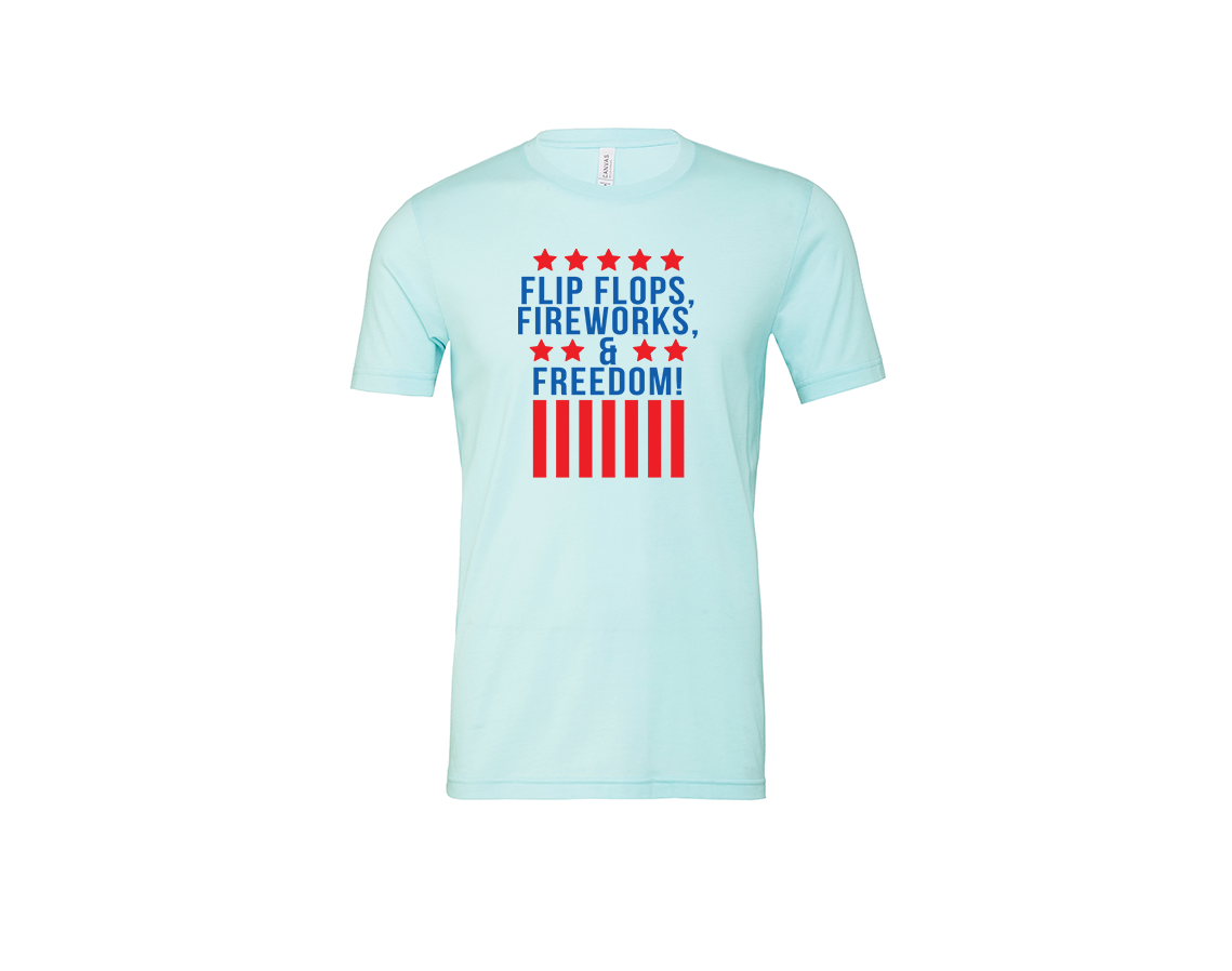 "close up image, Flip Flop & Fireworks T-Shirt"
