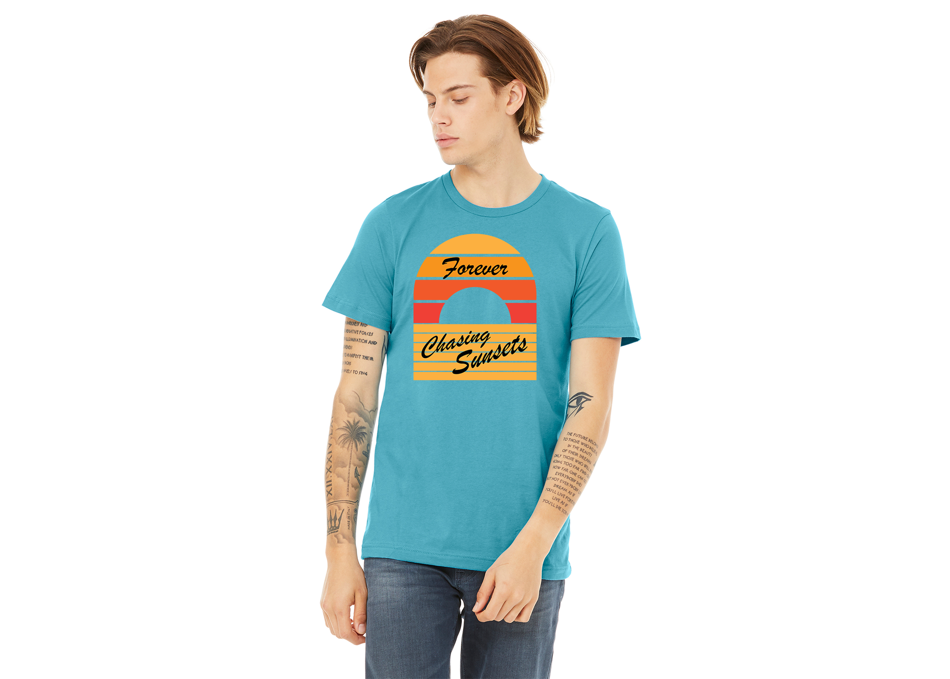 "close up image, Forever Chasing Sunsets T-Shirt"