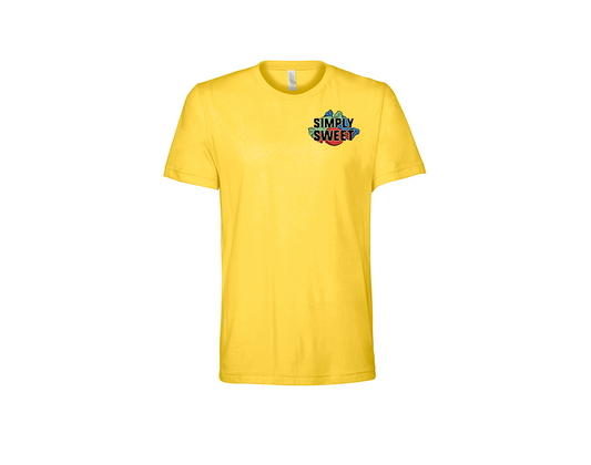 "close up image, Simply Sweet Yellow Short Sleeve T-Shirt"
