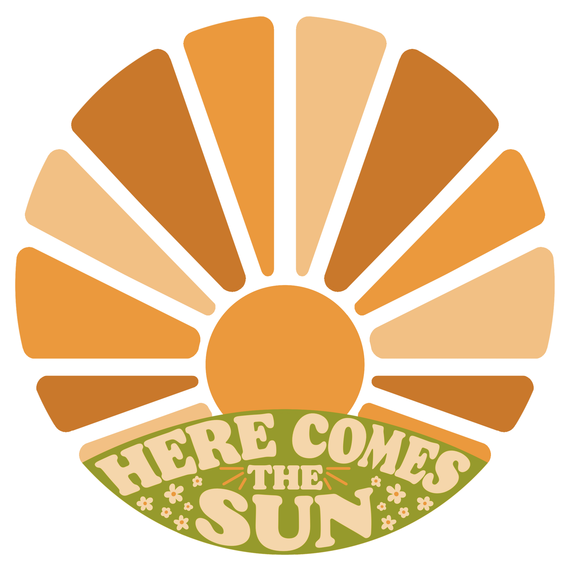 "close up image, Here Comes The Sun T-Shirt"