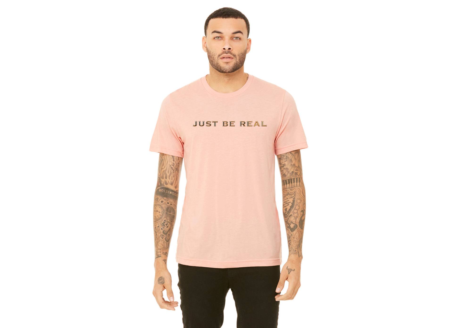 "close up image, Just Be Real t-Shirt"