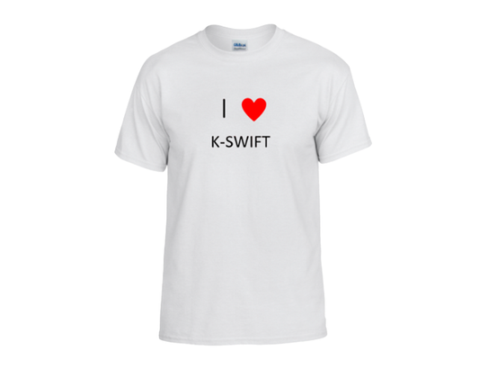 "close up image, Love K-Swift Short Sleeve T-Shirt"