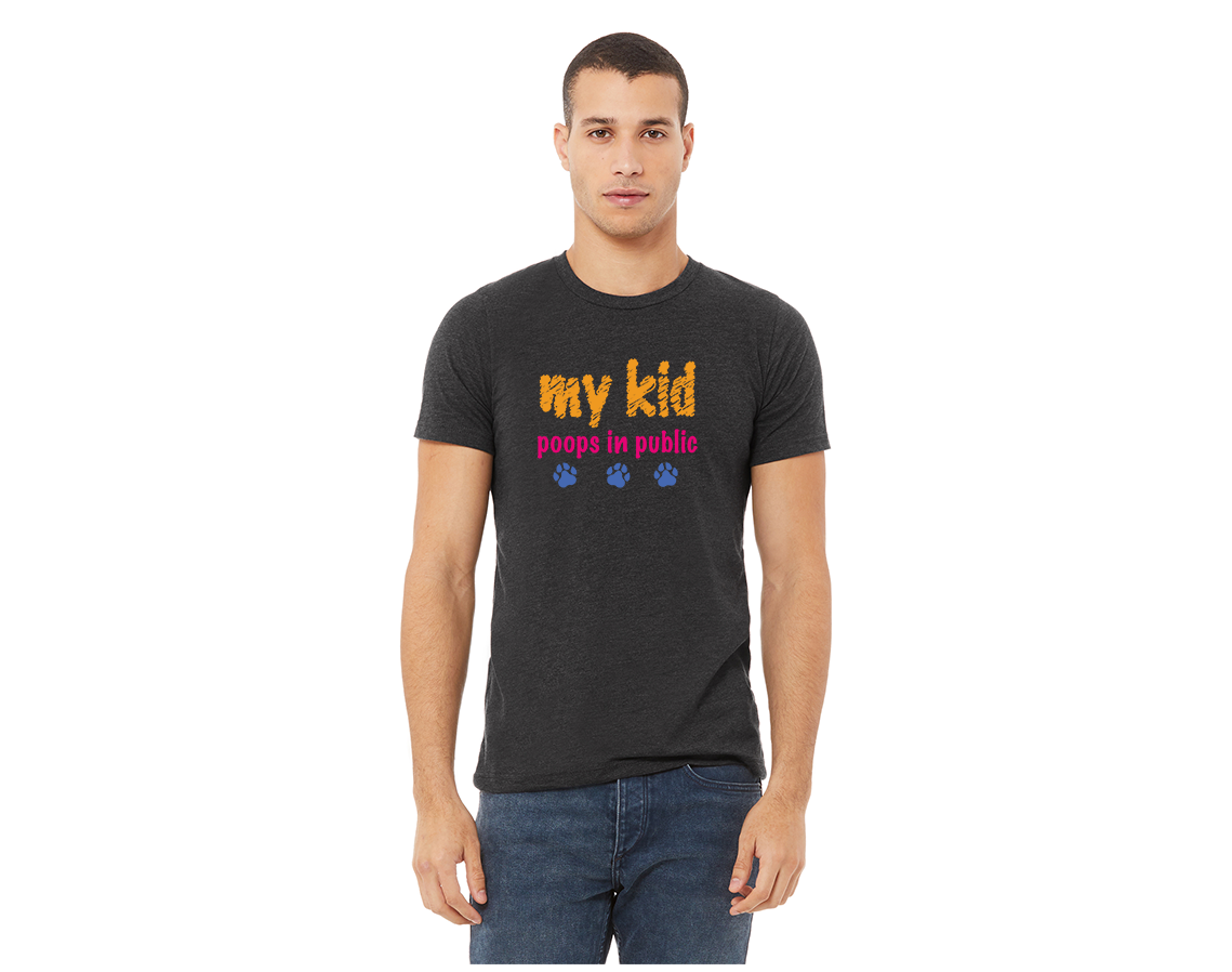 "close up image, My Kids Poop Short Sleeve T-Shirt"