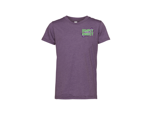 "close up image, Simply Sweet Purple Short Sleeve T-Shirt"