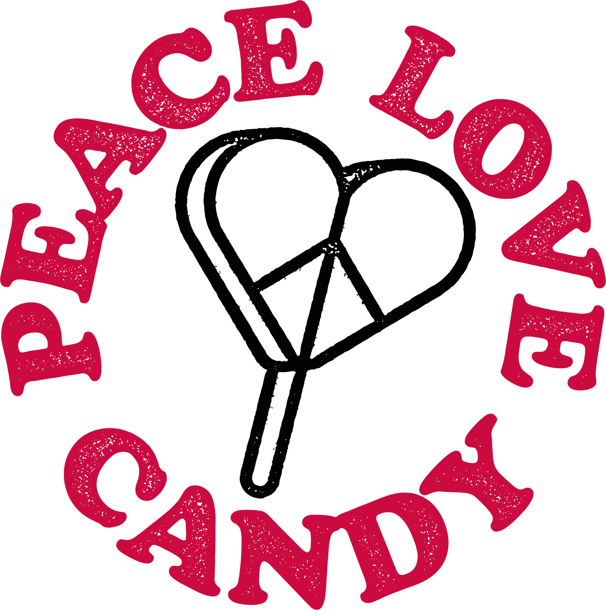 "close up image, Peace Love Candy Short Sleeve T-Shirt"