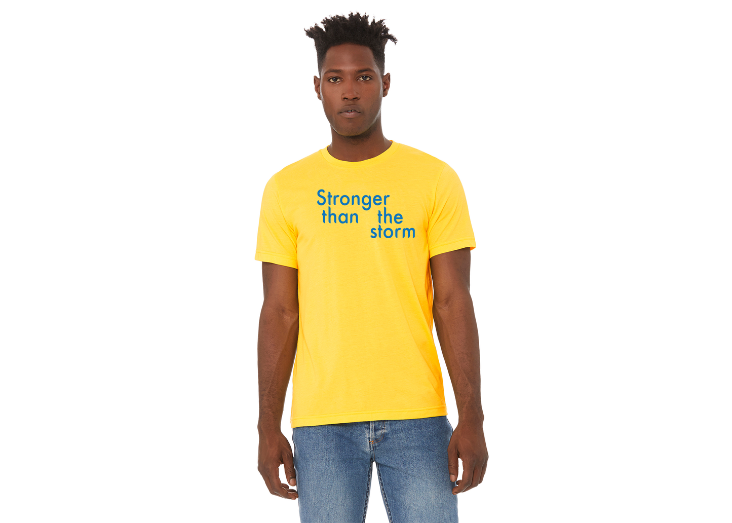 "close up image, Stronger Than The Storm T-Shirt"