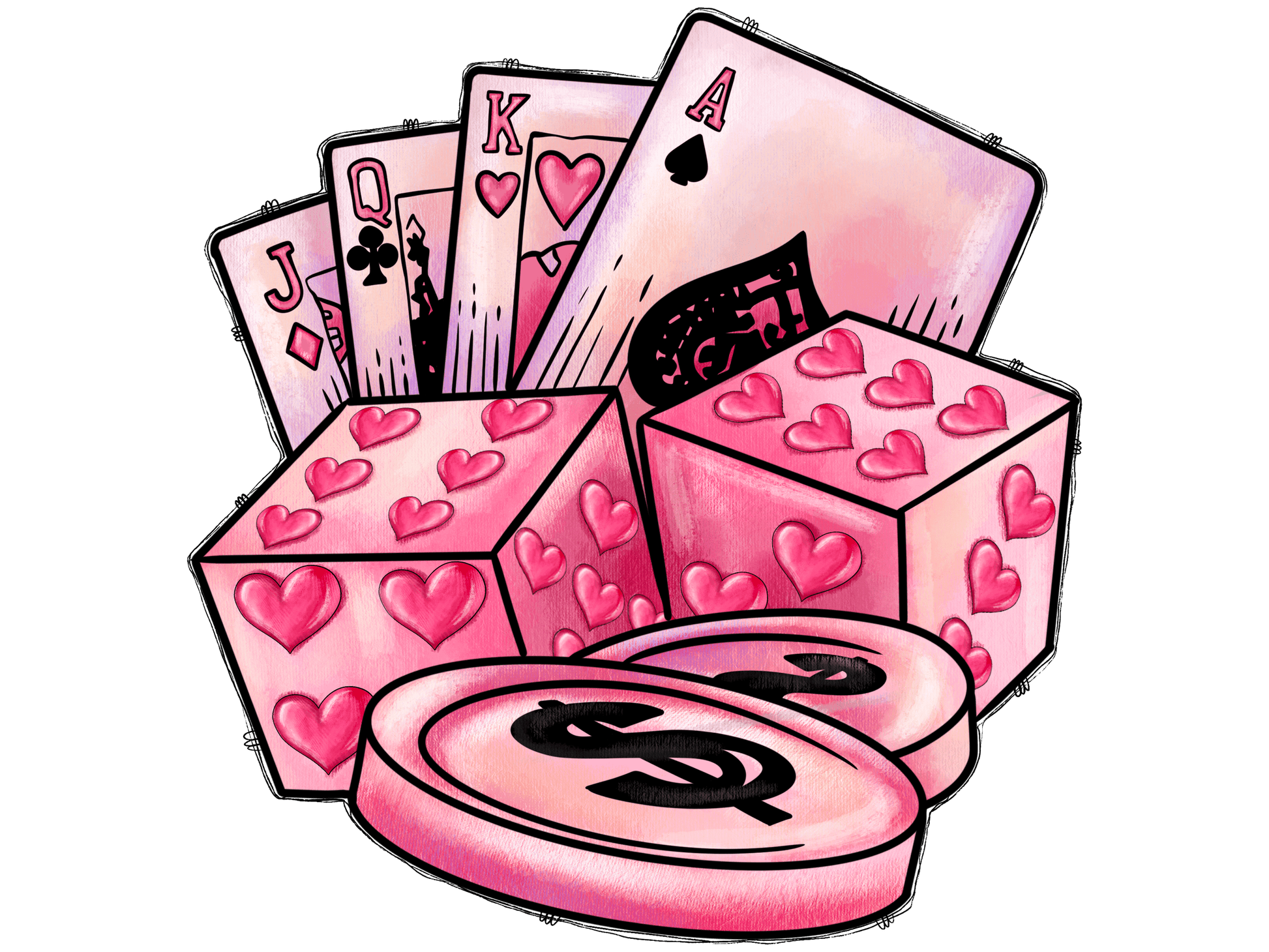 "close up image, Valentine's Playing Cards T-Shirt"